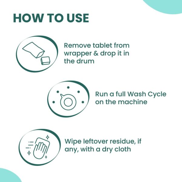 Happi Planet | Washing Machine Cleaner & Descaler Tablets | 8 Tablets | Removes Tough Grime