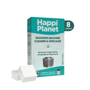 Happi Planet | Washing Machine Cleaner & Descaler Tablets | 8 Tablets | Removes Tough Grime