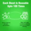 Beco Reusable Kitchen Towel Roll - 2000 Times Washable | Soft, Highly Absorbent & Eco-Friendly