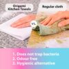 Origami Reusable Kitchen Towel Roll - 25 Sheets | Washable Up to 2500 Times