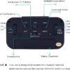 Digital Alarm Clock with Auto Sensor, Date & Temperature Display - Black
