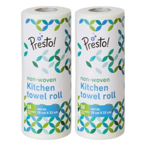 Presto! Reusable Kitchen Towel Roll (Pack of 2) | 100 Sheets | Washable & Highly Absorbent