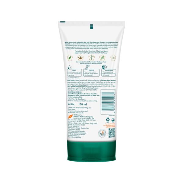 51+8NDlSnGL._SL1100_ Himalaya Purifying Neem Face Wash 150ml | Soap-Free | Best for Acne Prone Skin | Reduces Pimples & Oil