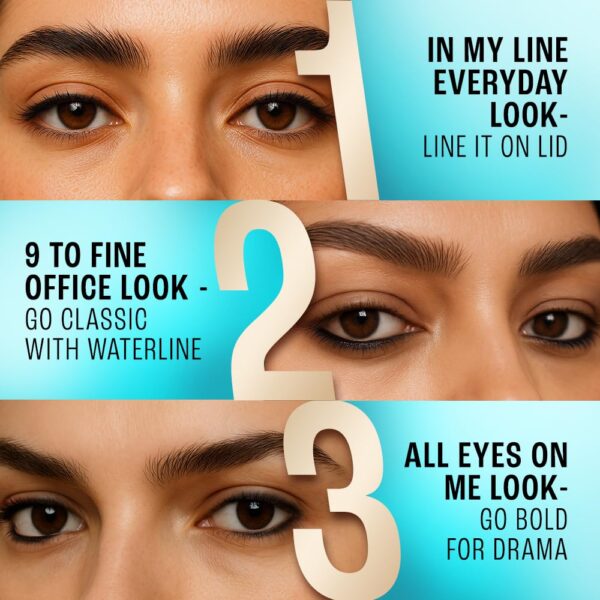 61R60Oul8QL._SL1000_ LAKMÉ Eyeconic Black Kajal Combo Pack of 2 - Waterproof, Smudge Proof, Long Lasting Matte Kohl Pencil