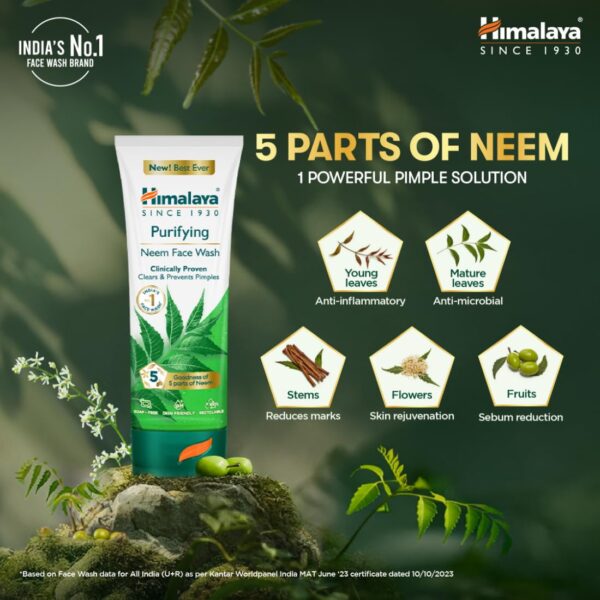 61+xByXvt2L._SL1100_ Himalaya Purifying Neem Face Wash 400ml - Clears Pimples & Acne