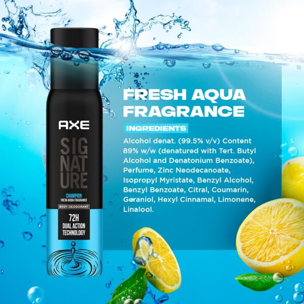 71Lob55UGtL._SL1000_ AXE Signature Champion Long Lasting No Gas Body Perfume For Men - 200 ml